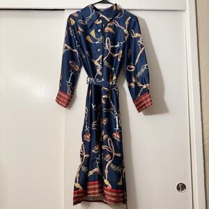 Zara Style Scarfprint Dress